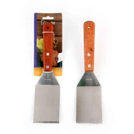 ΣΠΑΤΟΥΛΑ ΤΕΤΡΑΓΩΝΗ INOX ΜΕ ΞΥΛΙΝΗ ΛΑΒΗ